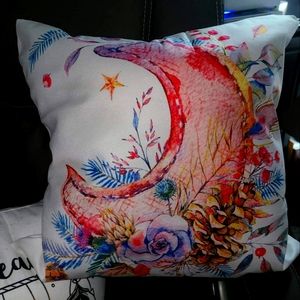 Pink moon plush throw pillow!
